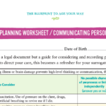 medical planning worksheet